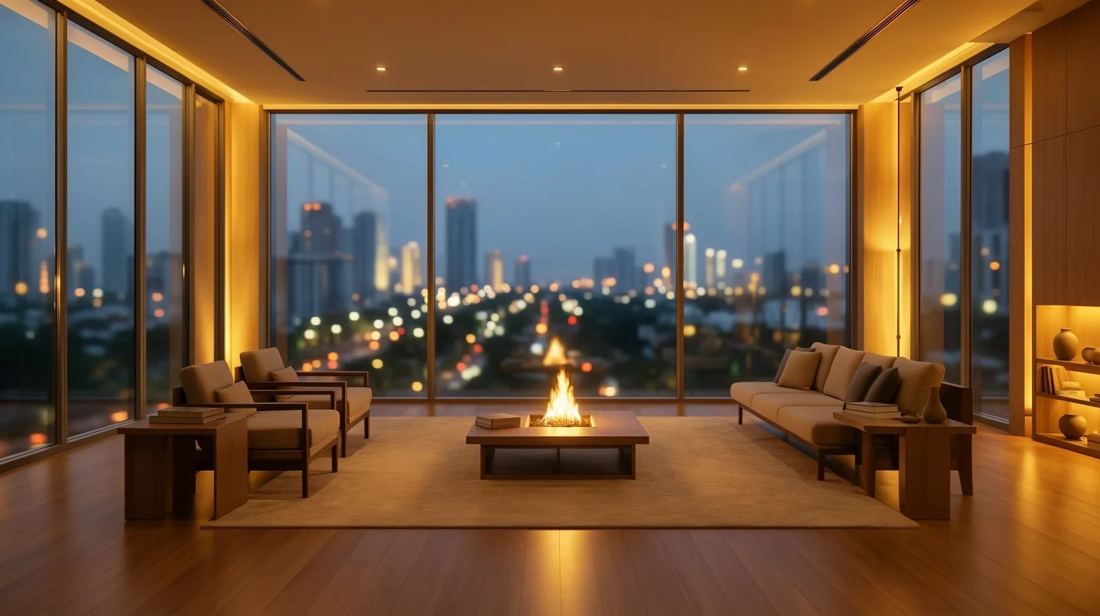 Serene Jakarta evening skyline